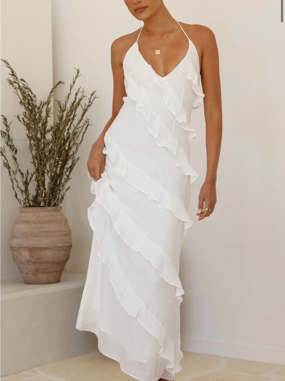 Billy J Sophia Maxi Dress - white